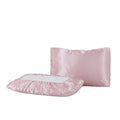 Fitted Satin Pillowcases Open Pocket  Luxury Memory Satin Soft Silky Pillow Cover Wrinkle Free Pillowcases