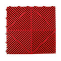 In Stock Modern Anti-Slip Rib Garage Tiles Interlocking Vinyl Flooring with Graphic Design for Indoor Car Shop