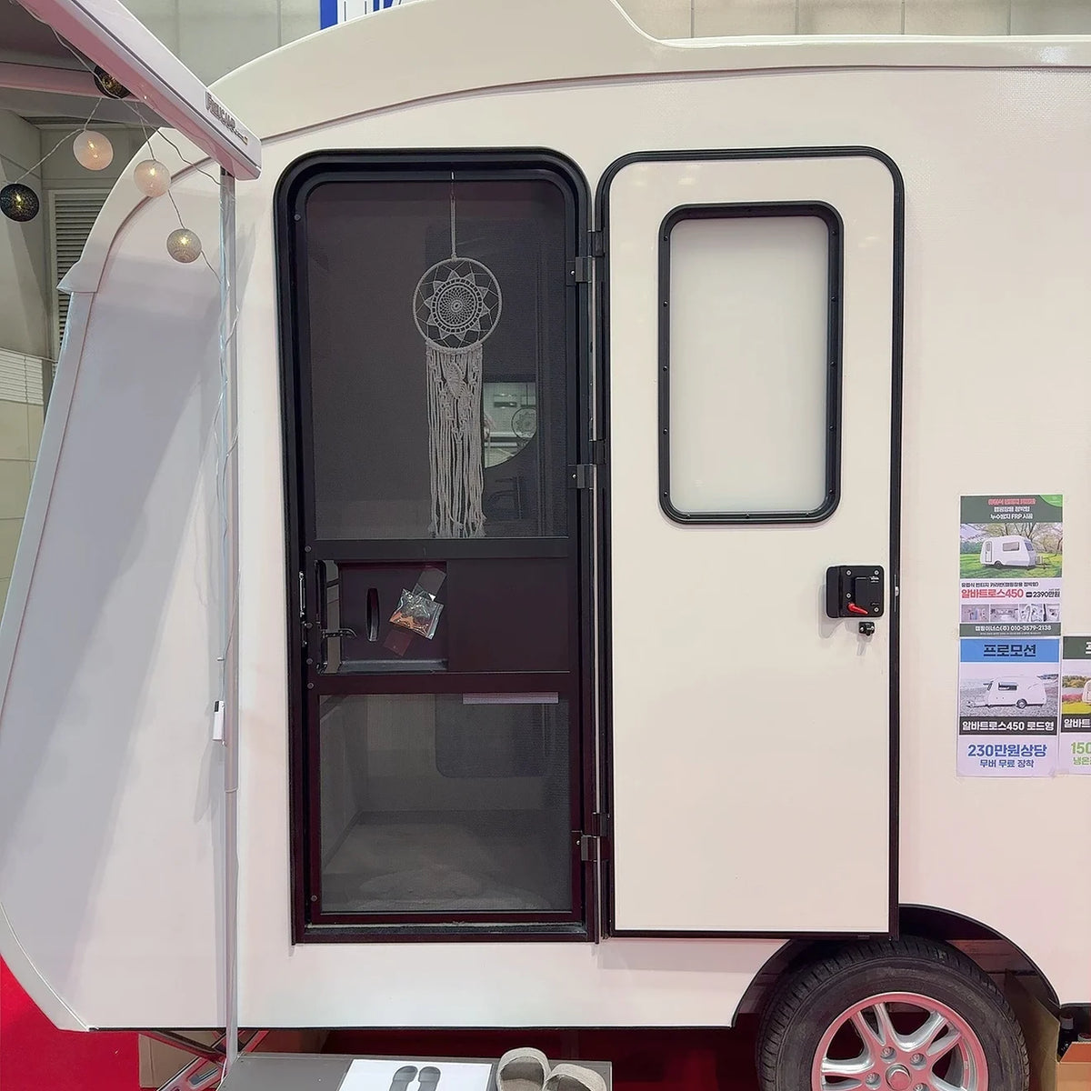2024 Meidi RV Teardrop Entrance Door Manual Waterproof Outdoor Automatic Single Point Lock Motorhome Camper Trailer Aluminum