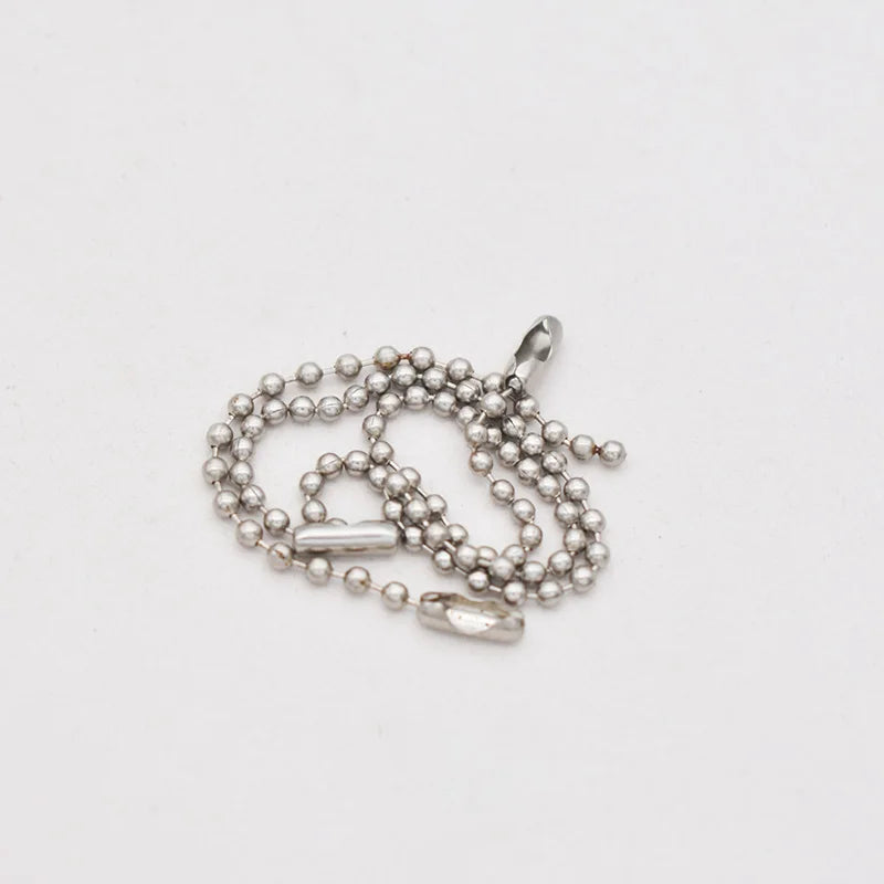 Silver Necklace With Small Colored Balls Fashion Accessories Silver Cap Boy Hat Pendant Stainless Steel Ball Chain Necklace