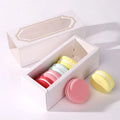 Macaron Cookie Box Kraft Paper Rigid Drawer Box Eco-Friendly Baked Biscuit Cake Food Packaging Gift Box Embossing Custom Logo