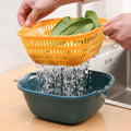 Portable Food Strainer for Veggies Fruits Plastic Washing Draining Basket for Kitchen