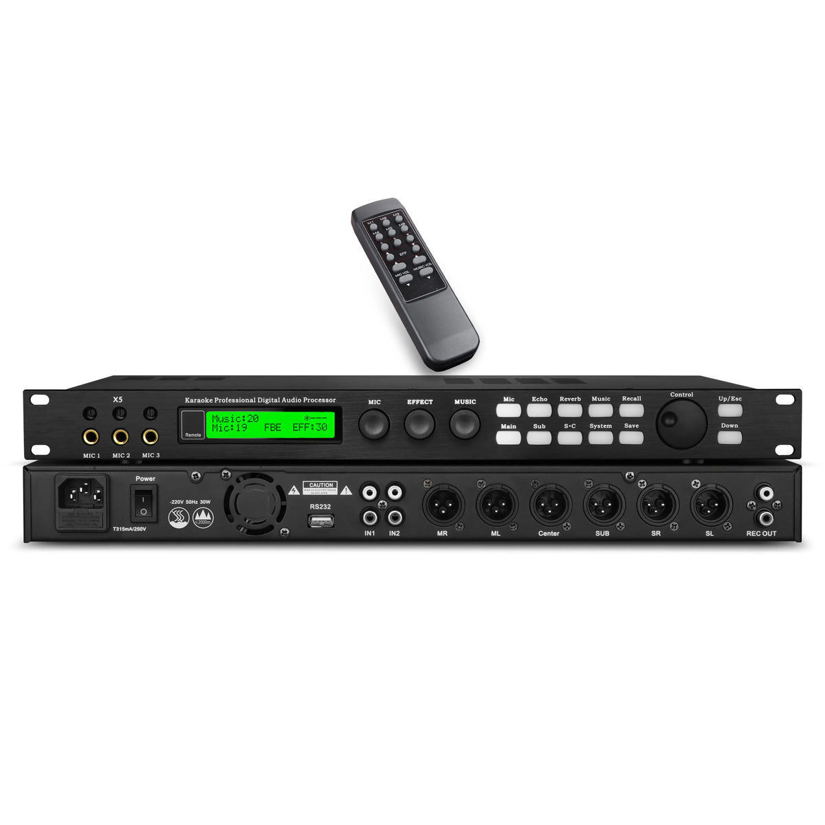Biner Hot Sale OEM X5 Digital Audio Processor KTV Pre-effector for Home Party Wedding Karaoke MegaBDM