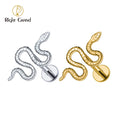 Right Grand 16G ASTM F136 Titanium Snake Labret Earring Flat Back Stud Tragus Helix Medusa Monroe Piercing