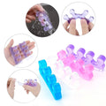 4 Colors Soft Silicone Finger Toe Separator Soft-Silicon Flexible Finger Toe Spacers for Nail Polish Pedicure Tools