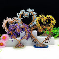 Natural Agate Base Heart Shaped Crystal Jewelry Trees Quartz Energy Gem Gravel Stone Tree