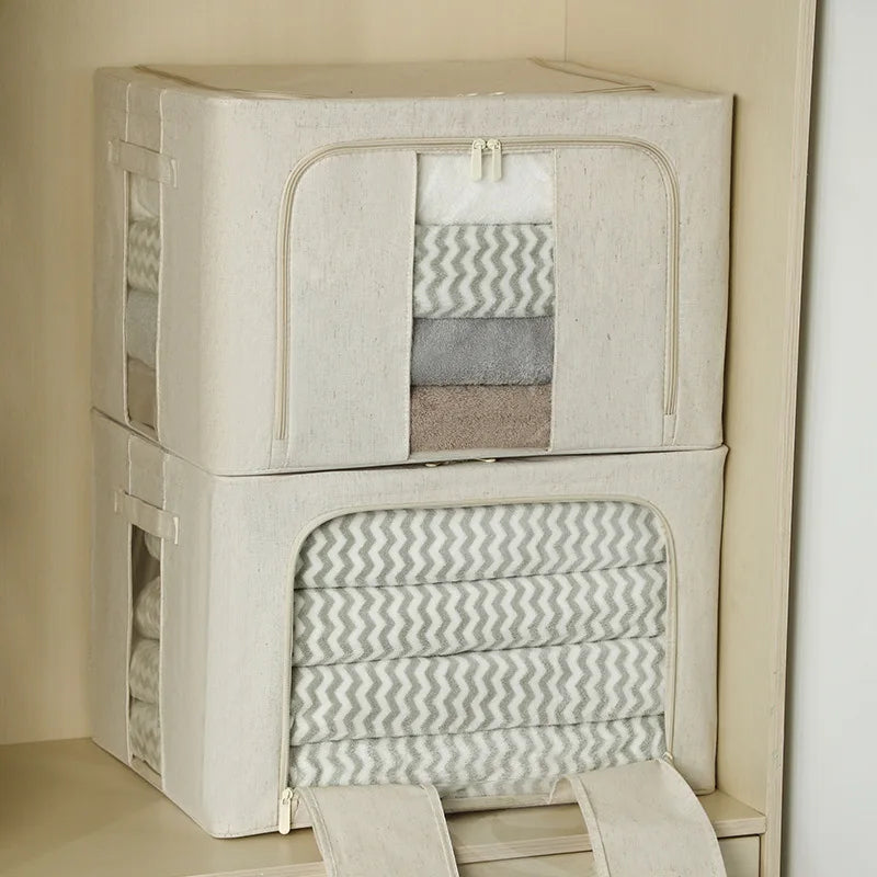Storage Box 5.0 Spray Coated Steel Frame Wholesale Foldable Moisture-Proof Organiser Clothing Quilt