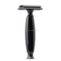 Black Safety Razor Double Edge Blade Zinc Alloy Head Resin Handle