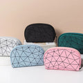 New Female Simple Fashion Portable Cosmetic Bag Semi-Circle Washing Storage for Women Bathroom Accessory