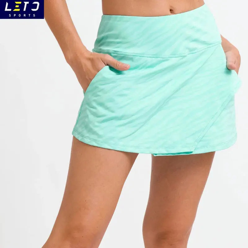 Custom Zebra Green Black Heat-Transfer Printed Golf Pant Skirts for Women Sports Mini Tennis Skirt Pockets 4-way Stretch Quick