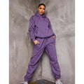 Women's Solid Casual Loose Two Piece high quality hoodie Sweatpants Jogger Pants Tracksuit Breathable Eco-Friendly Knitting