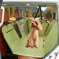 Waterproof Non-slip Anti-scratch Pet Dog Car Seat Cover for Back Seat With Mesh Window Side Flaps and Storage Pockets