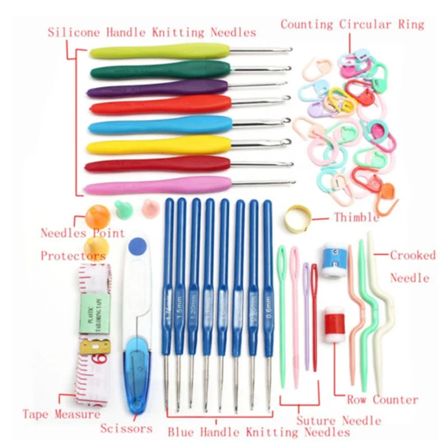 Wholesale DIY Crochet Hook Set Crochet Set Needles Sewing Kit with case for Hand Knitting