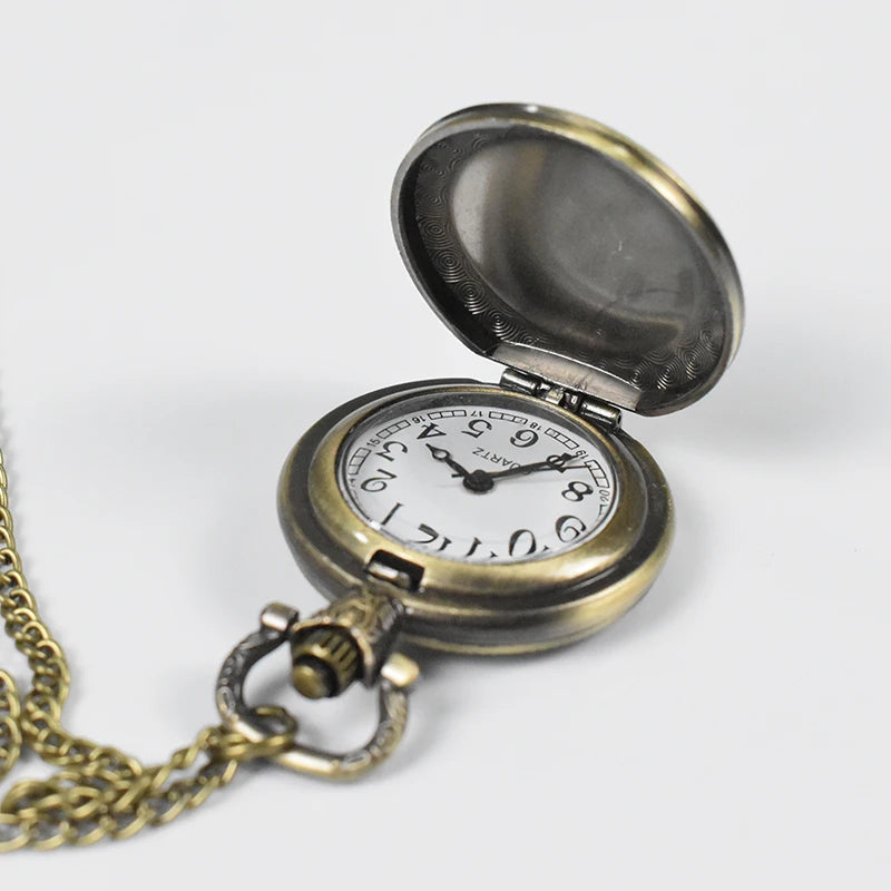 Wholesale Stylish New Design Pocket Necklace Watch Chain Sublimation Metal Pocket Watch Necklace