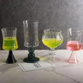 Ins French Creative Medieval Glass Goblet High Borosilicate Heat Resistant Colored  Champagne Glass Water Cup