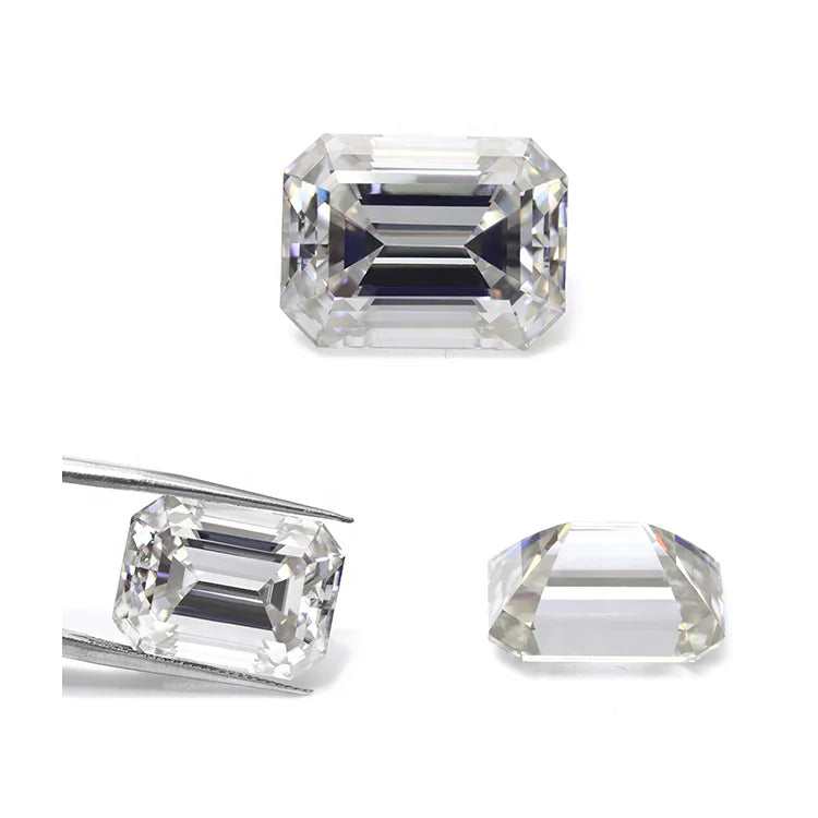 High End Moissanite Price Per Carat D / DEF Color White VVS Emerald Cut Moissanite Diamond Wholesale
