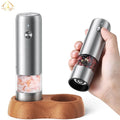 Electric Salt and Pepper Grinder Set USB Rechargeable One Hand Operation Automatic Pepper Grinder and Salt Grinder