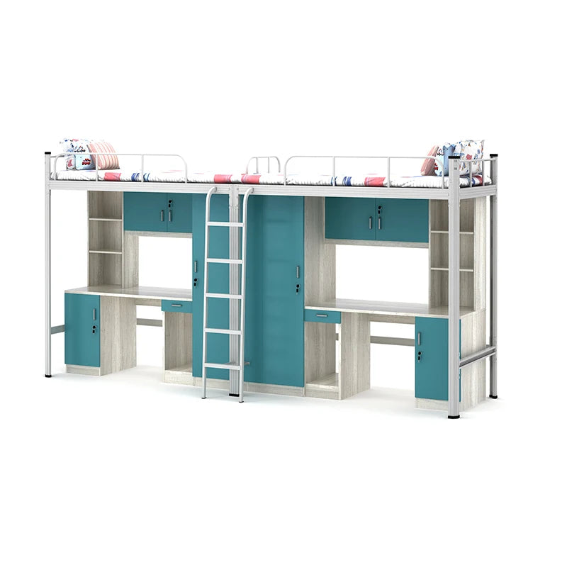 Modern Designed Double Bunk Bed High Quality MDF Panel Frame for School Bedroom for Boys and Adults in Dormitory