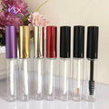 Yueshunxing 10ml Custom Your logo Lipgloss Tube Luxury Empty clear Mascara Eyeliner Tube Gold Round Lip Gloss Tube with Wand