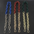 Nolvo World 9 Colors 120cm Resin Metal Long Chain in Clasps Rings for Bag Purse Crossbody Bags Shoulder Straps