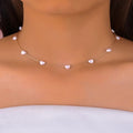 HOVANCI New Arrival Women Jewelry Simple Pearl Necklace Geometric Clavicle Chain Pearl Necklace