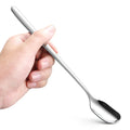 Stainless Steel Iced Teaspoon with Long HandleSilver Tea Coffee Stirring SpoonLong Soda  Spoon for Sundae and Milkshakes