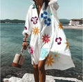 TOB Summer Dress Women's Spot Print Large Swing 2023 New Women's Large Shirt Basic Dresses