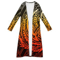 Promotional Clothing Custom Ponchos Long Sleeve Lightweight Coat Unique Polynesian Tribal Print Women Kimono Long Woman Cardigan MegaBDM