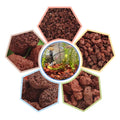 Fish tank Filtration Regulates Water Quality Volcanic RocksPark Paving Decoration Stones Black and Red Volcanic lava Rock