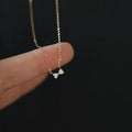 Rainbowking Customized Gold Diamond Heart Bow 925 Sterling Silver Choker Chain Jewelry Women Necklace Set Colar Custom Jewelry