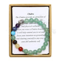 Custom 7 Seven Chakra Natural Stone Bracelets Aventurine Healing Crystal Beaded Bracelet for Women Girls with Gift Box