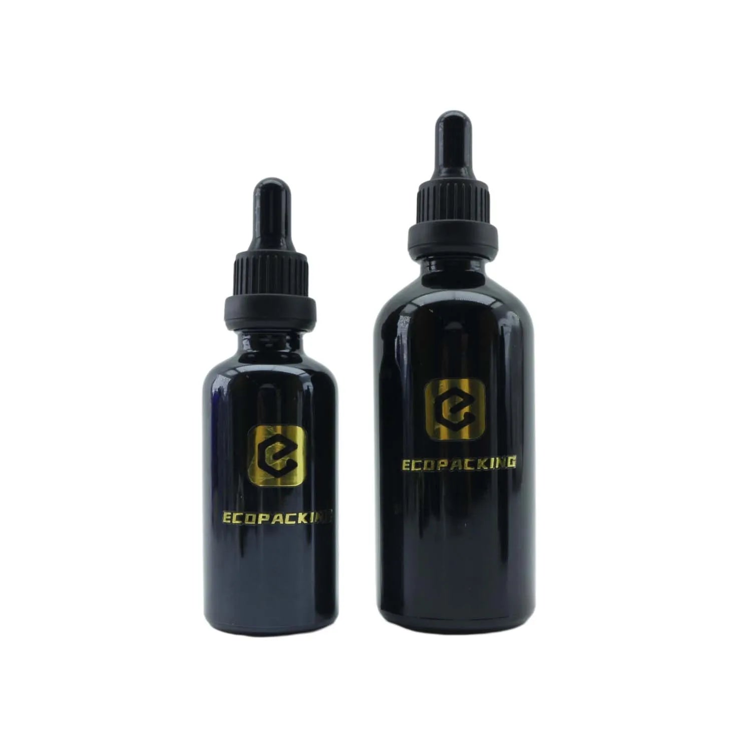 Empty 5ml 10ml 15ml 20ml 30ml 50ml 100ml Black Glass Essential Oil Dropper Bottles
