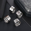 SC New Style Trendy Stainless Steel Rings Simple Hug Heart Hand in Hand Rings Fashion Couple Finger Rings for Girls Boys