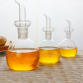 250ml Round Glass Cruet Olive Oil Vinegar Dispenser Bottle