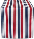 14x108 Polyester Red and Blue Print Single Layer Outdoor Water Repellant Party Decorative Stripe Table Runner