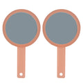 Eco-friendly Retro Handheld Tortoiseshell Round Dual Sided Double Sided Travel Portable Pocket Mirror Small Daily Makeup Mirror