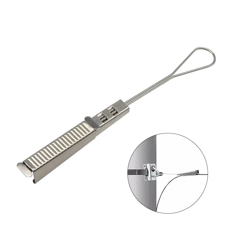 FTTH Type Heavy Duty Stainless Steel Fiber Optic Cable Tension Clamp for 2*6mm Drop Wire