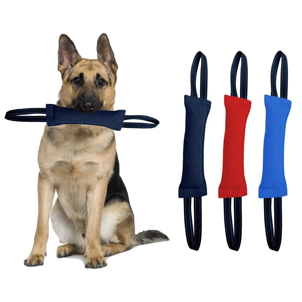 Medium Large Dogs Interactive Chew Tug Toy Bull Fit Durable Nylon Jute Training Bite Pillow Dog Bite Tug