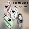 Clear Silicone Replacement Bracelet Pink Green Color Wristband Strap for Xiaomi Mi 6 5 4 3 Correa Wrist Belt