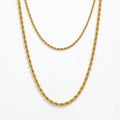 Joolim Jewelry 18K PVD Gold Plated Layered Rope Chain Necklace Trendy Jewelry Wholesale