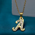 Stainless Steel Manufacturer Custom Jewelry Gold Letter Pendant for Men Iced Out Big Alphabet Letter Initial Necklace Hot