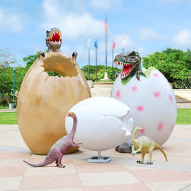 Large Resin Dinosaur Egg Sculpture for Outdoor Adventure Park Decoration