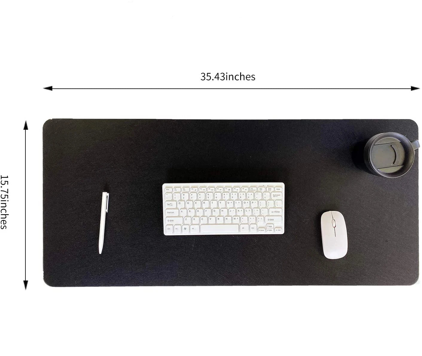Custom Logo 40*80cm Black PU Leather Desk Top Protector Mat/Coaster Big Size Water Proof Place Mats