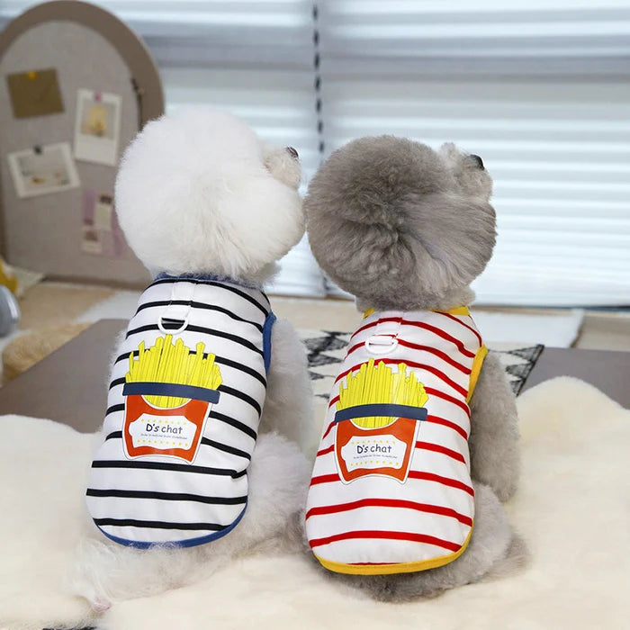 Spring and Summer Dog Clothes Pet French Fries Vest