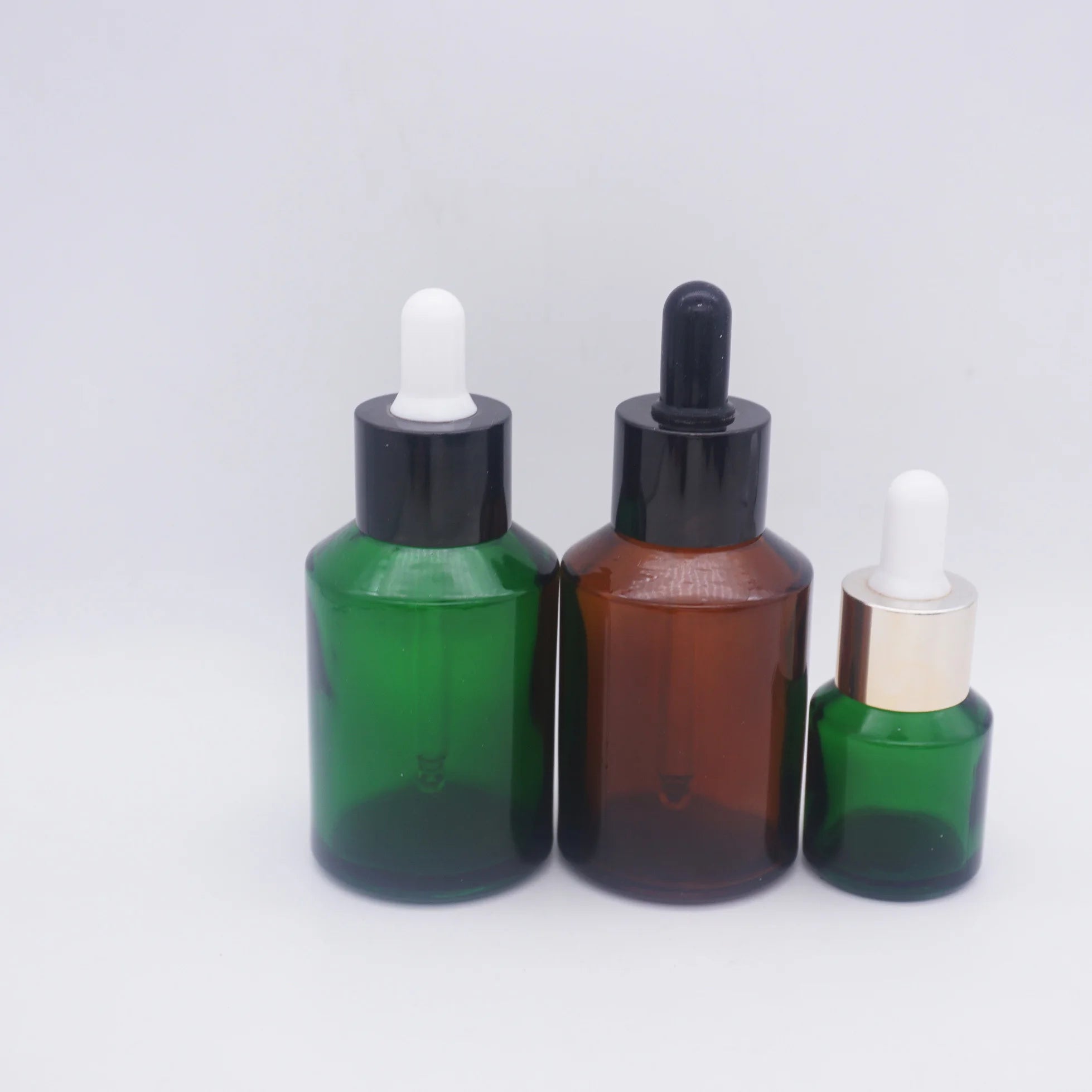 15ml Green 30ml Round Serum Bottle with Oblique Shoulders