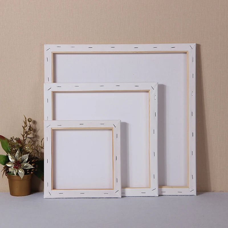 CHENISTORY 40*50 Size  and Custom Size Wood Frame Quality 280g Cotton Stretched Blank Art Canvas for Painting