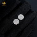 New Arrivals Round Shape Earring Iced Lab Diamond 925 Silver Hip Hop Moissanite Stud Earrings