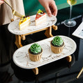 Circular Three-dimensional Eco-friendly Metal Cake Stand Display Holder for Weddings and Afternoon Tea
