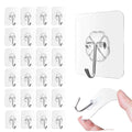 Transparent Self-Adhesive Eco-Friendly Flexible Design Hooks Strong Stainless Steel Plastic Multi-Function Key Storage Hanger