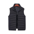 Color Outdoor Anti-Static Men's Puffer Casual Winter Jacket Pocket Solid Coats Puffer Vest